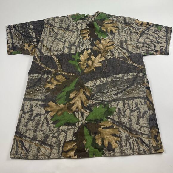 Vintage Camo Realtree Short Sleeve 90s Shirt With Pocket Fits like Large - Picture 2 of 5